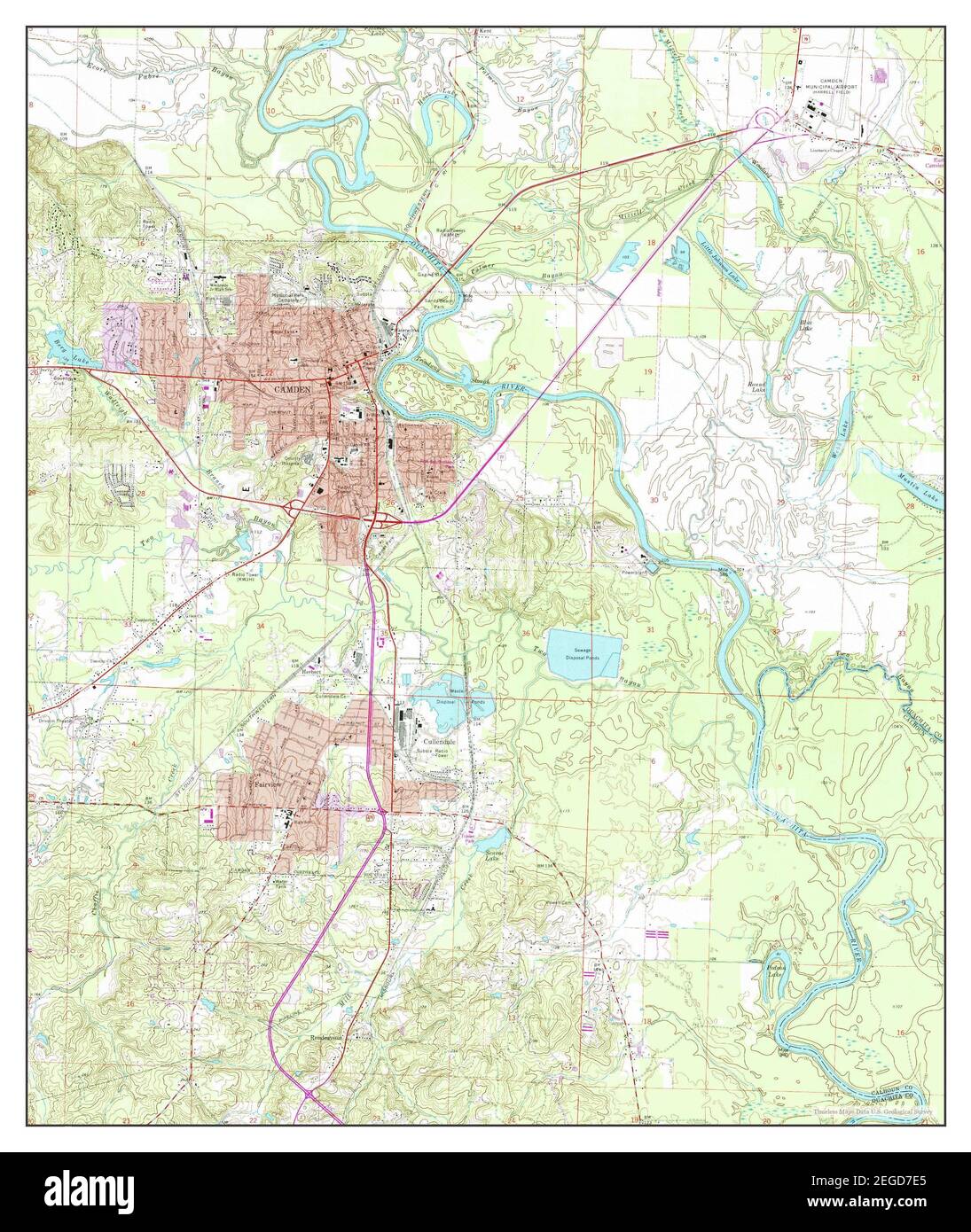 Camden, Arkansas, map 1971, 124000, United States of America by