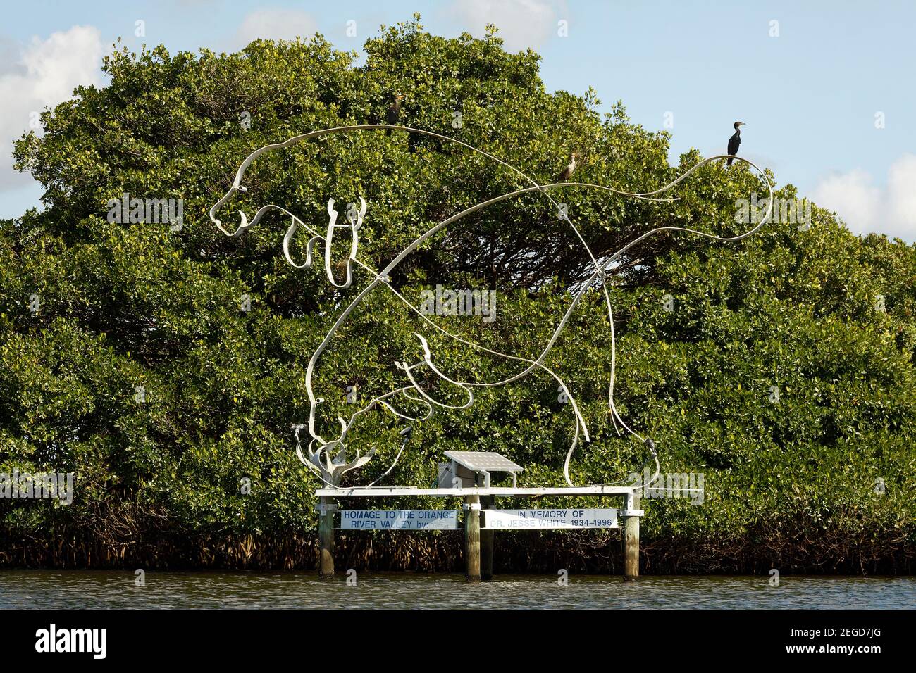 manatees sculpture, metal, public art, 35 feet, 1983, solar panel, 3