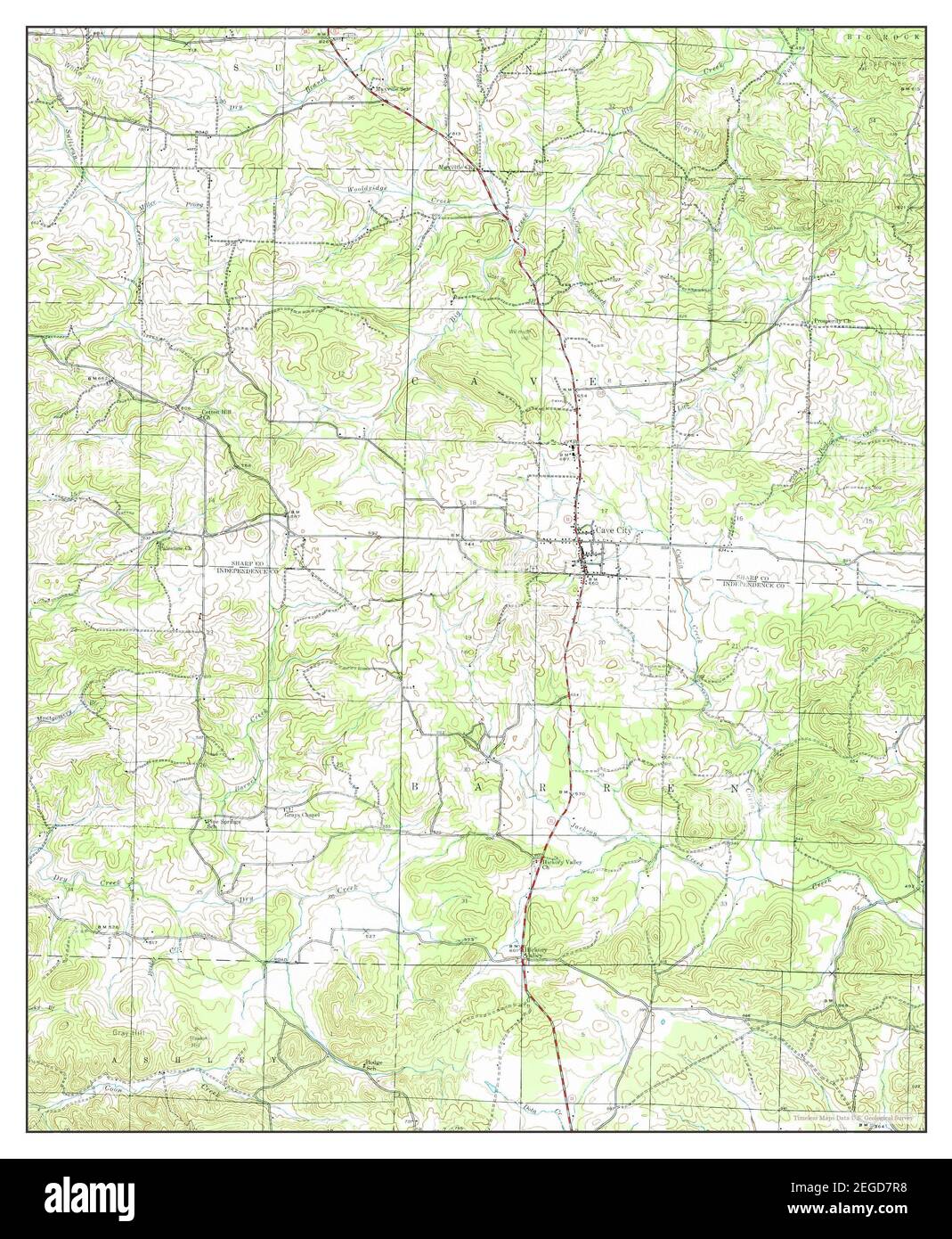 Cave city arkansas map Cut Out - Cave City Arkansas Map 1943 124000 United States Of America By Timeless Maps Data Us Geological Survey 2EGD7R8