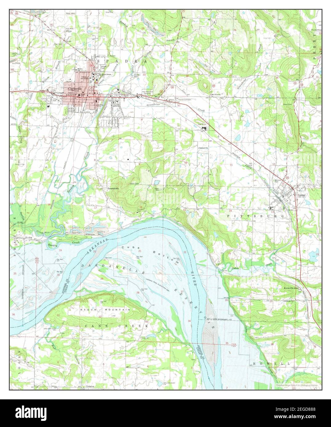 Map of clarksville hi-res stock photography and images - Alamy