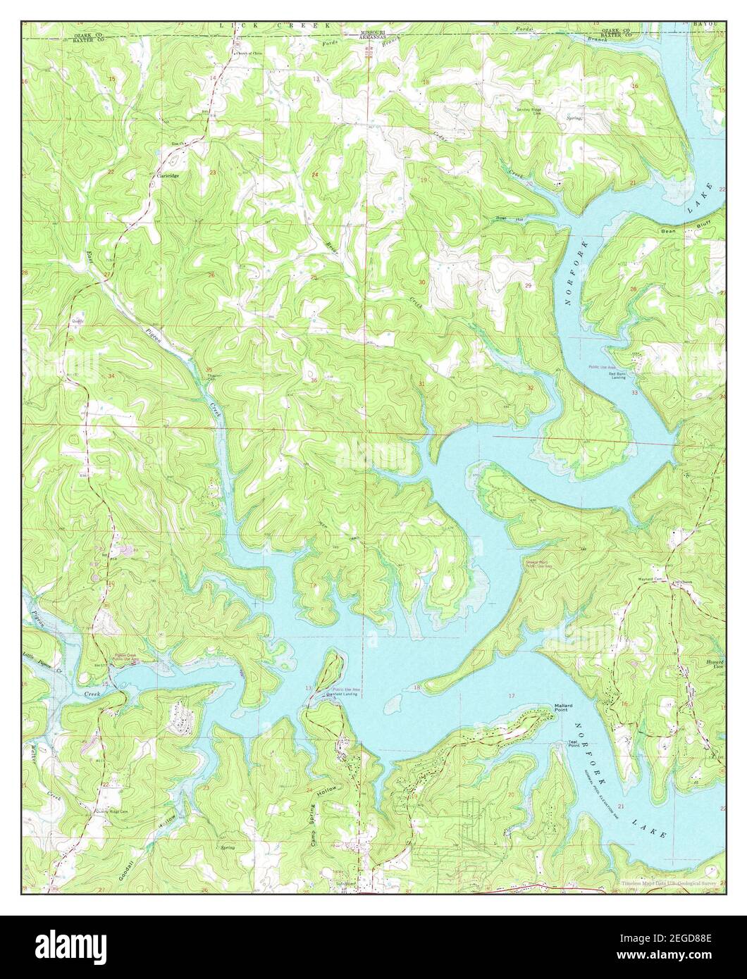 Clarkridge, Arkansas, map 1965, 124000, United States of America by