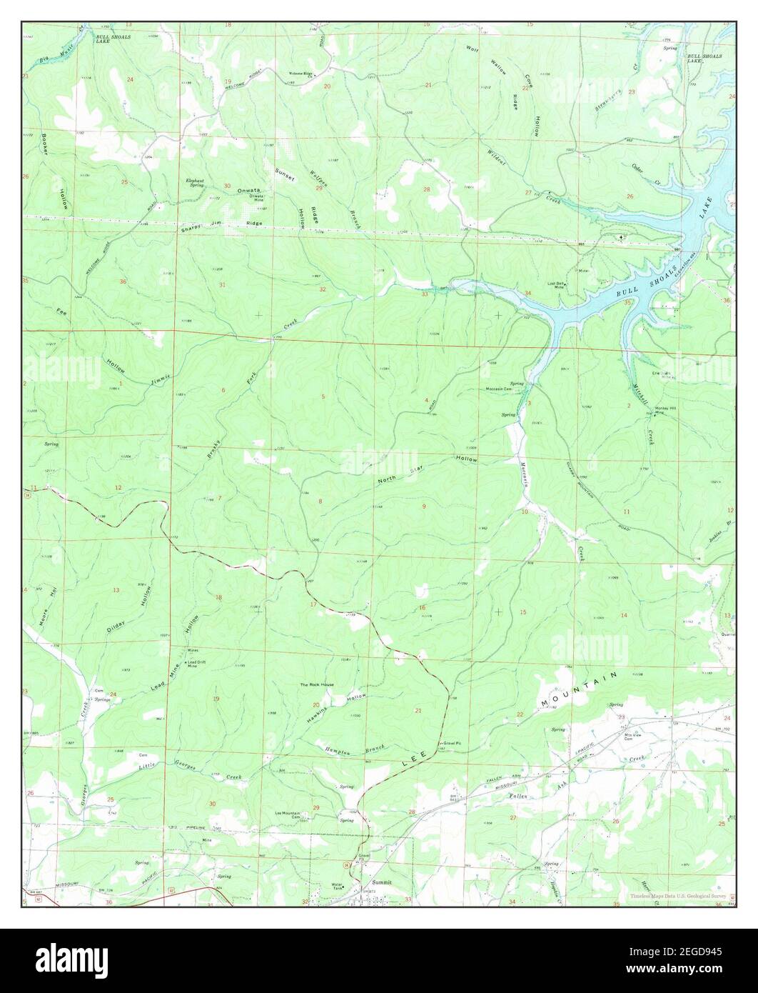 Cotter SW, Arkansas, map 1972, 1:24000, United States of America by Timeless Maps, data U.S. Geological Survey Stock Photo