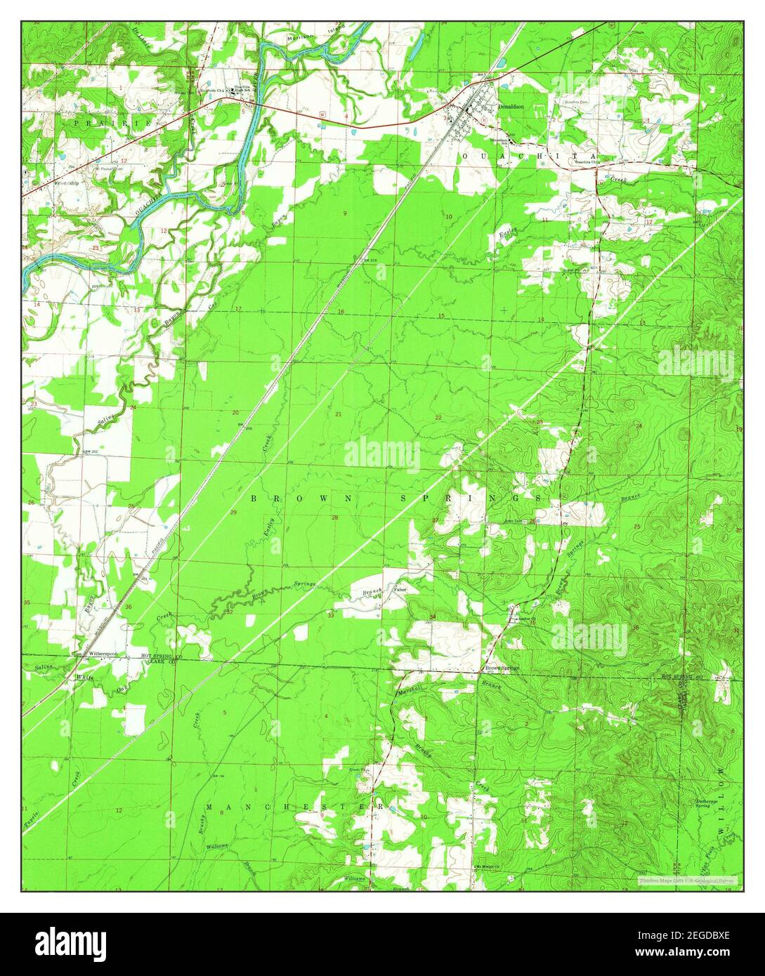 Donaldson, Arkansas, map 1964, 124000, United States of America by