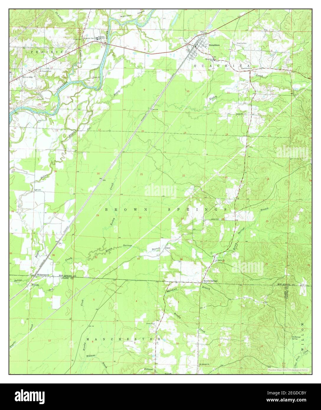Donaldson, Arkansas, map 1964, 124000, United States of America by