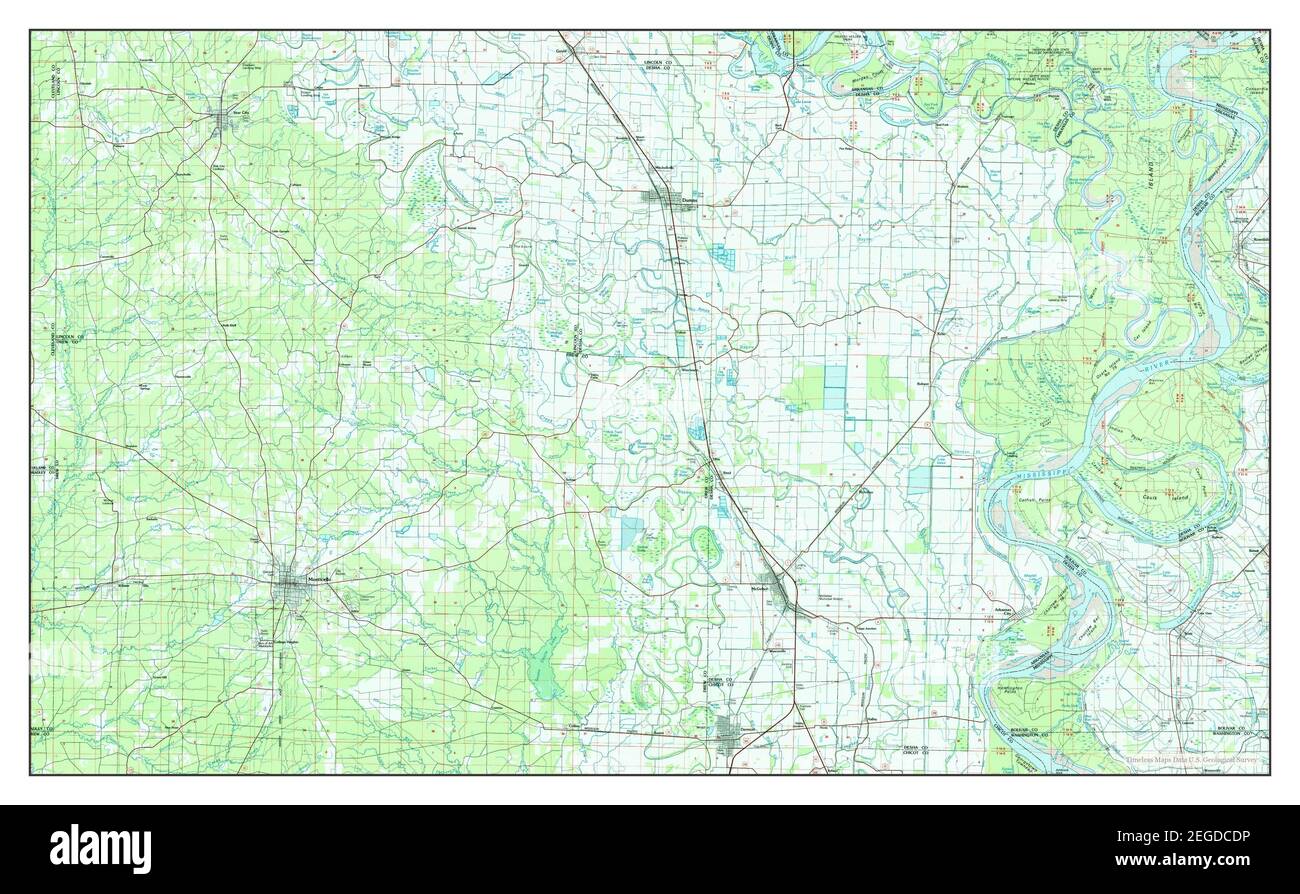 Dumas, Arkansas, map 1986, 1100000, United States of America by