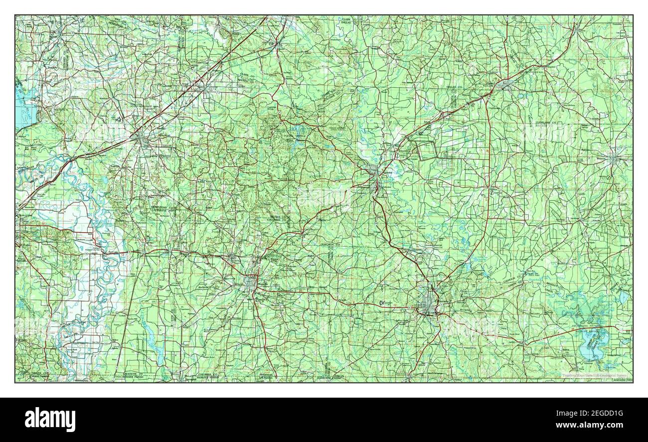 El Dorado, Arkansas, map 1989, 1:250000, United States of America by
