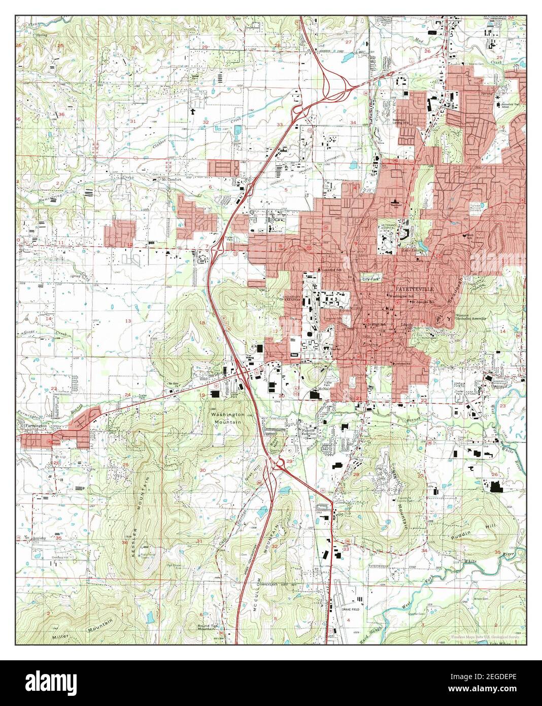 Fayetteville Arkansas On Map Fayetteville, Arkansas, Map 1995, 1:24000, United States Of America By  Timeless Maps, Data U.s. Geological Survey Stock Photo - Alamy