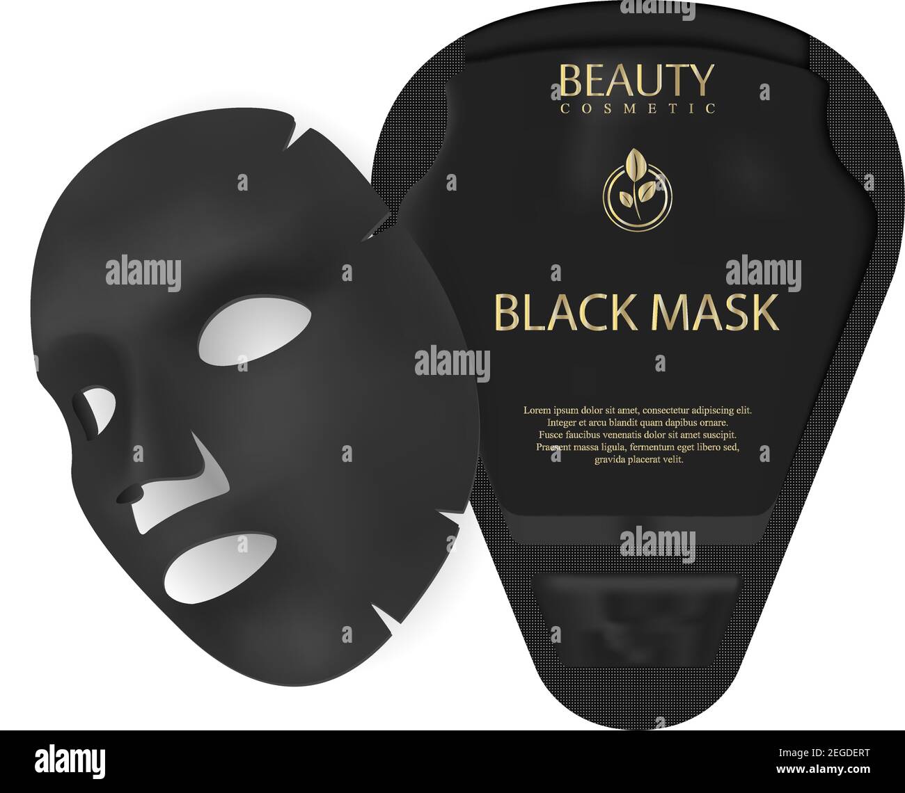 Black charcoal facial Stock Vector Images - Alamy