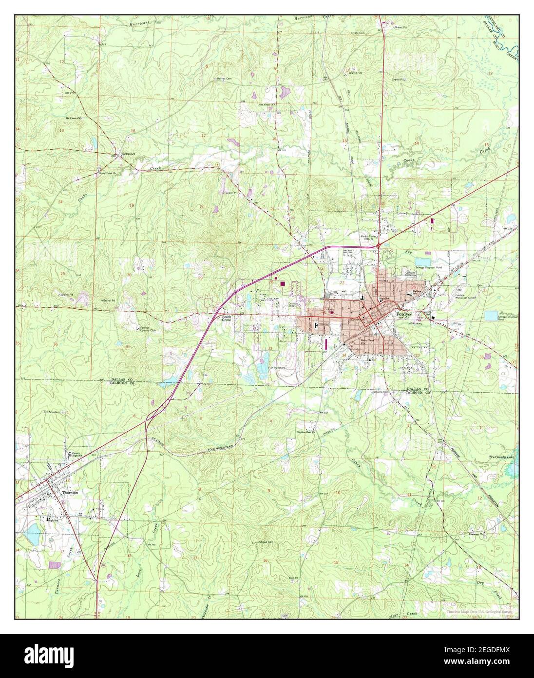 Fordyce, Arkansas, Map 1966, 1:24000, United States Of America By 