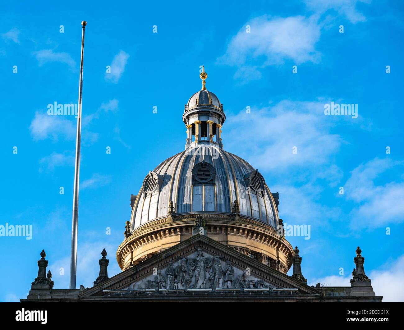 Dome atop the town hall in Birmingham, West Midlands, UK Stock Photo
