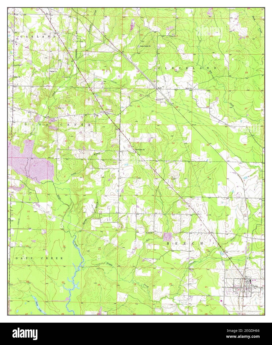 Fouke, Arkansas, map 1952, 124000, United States of America by