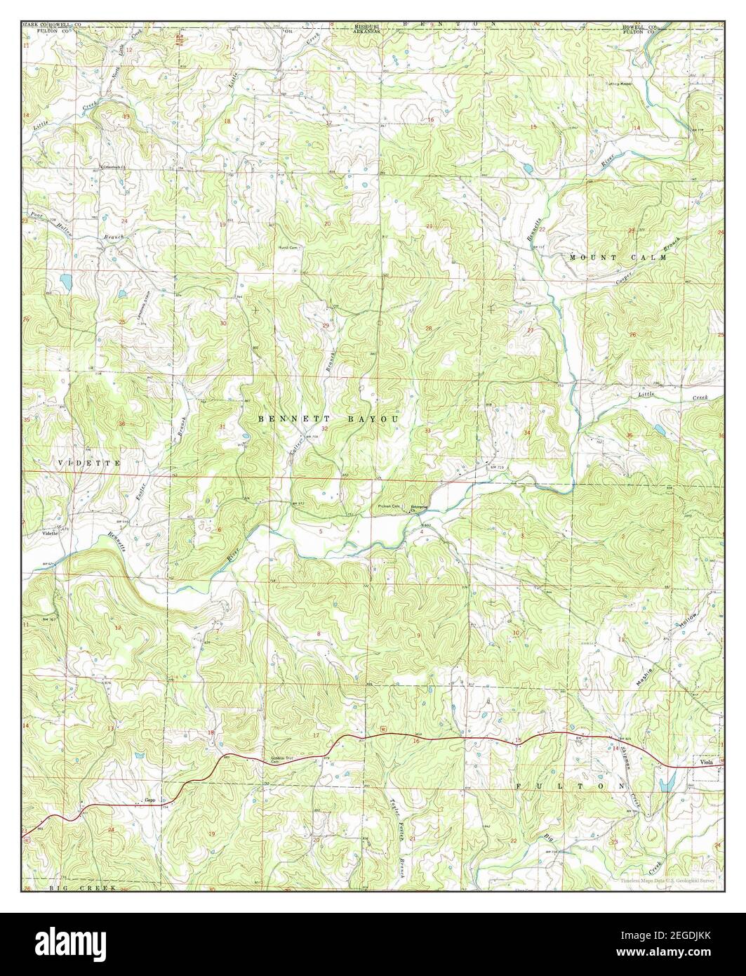 Gepp, Arkansas, map 1966, 124000, United States of America by Timeless