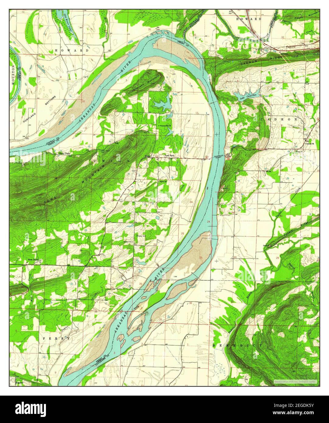 Gleason, Arkansas, map 1961, 1:24000, United States of America by Timeless Maps, data U.S. Geological Survey Stock Photo