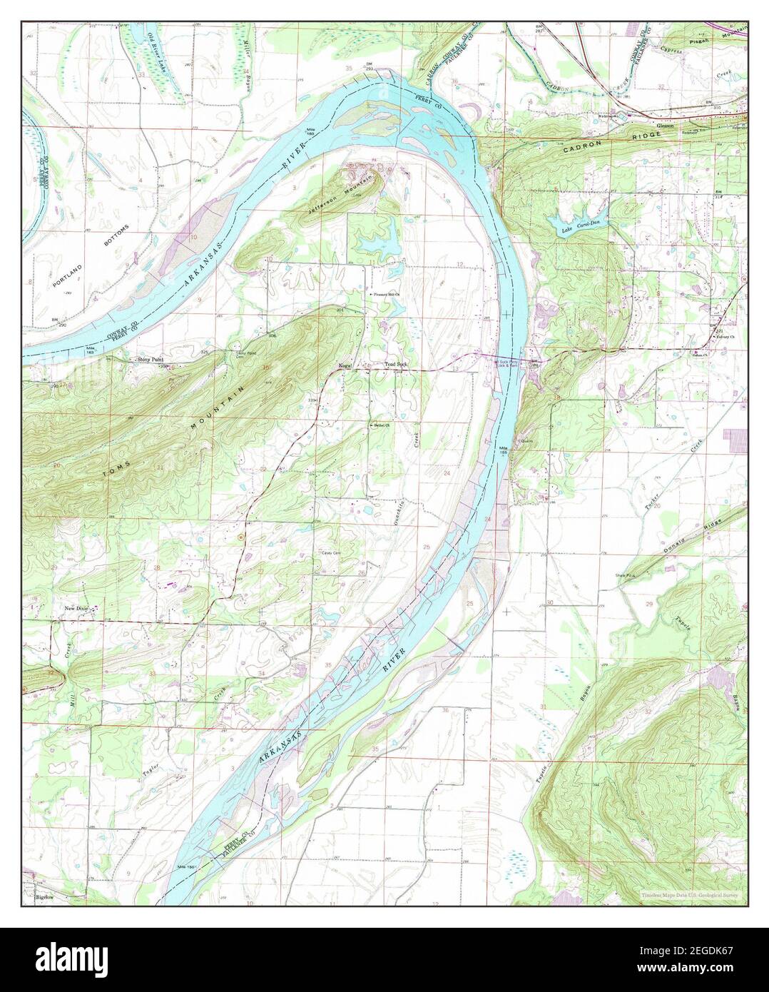 Gleason, Arkansas, map 1991, 1:24000, United States of America by Timeless Maps, data U.S. Geological Survey Stock Photo