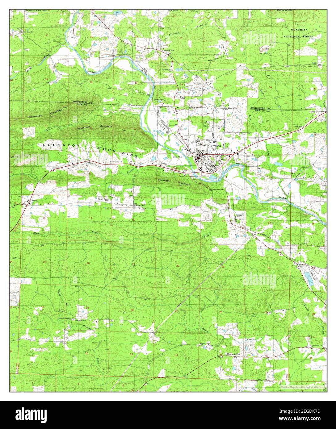 Glenwood, Arkansas, map 1979, 124000, United States of America by