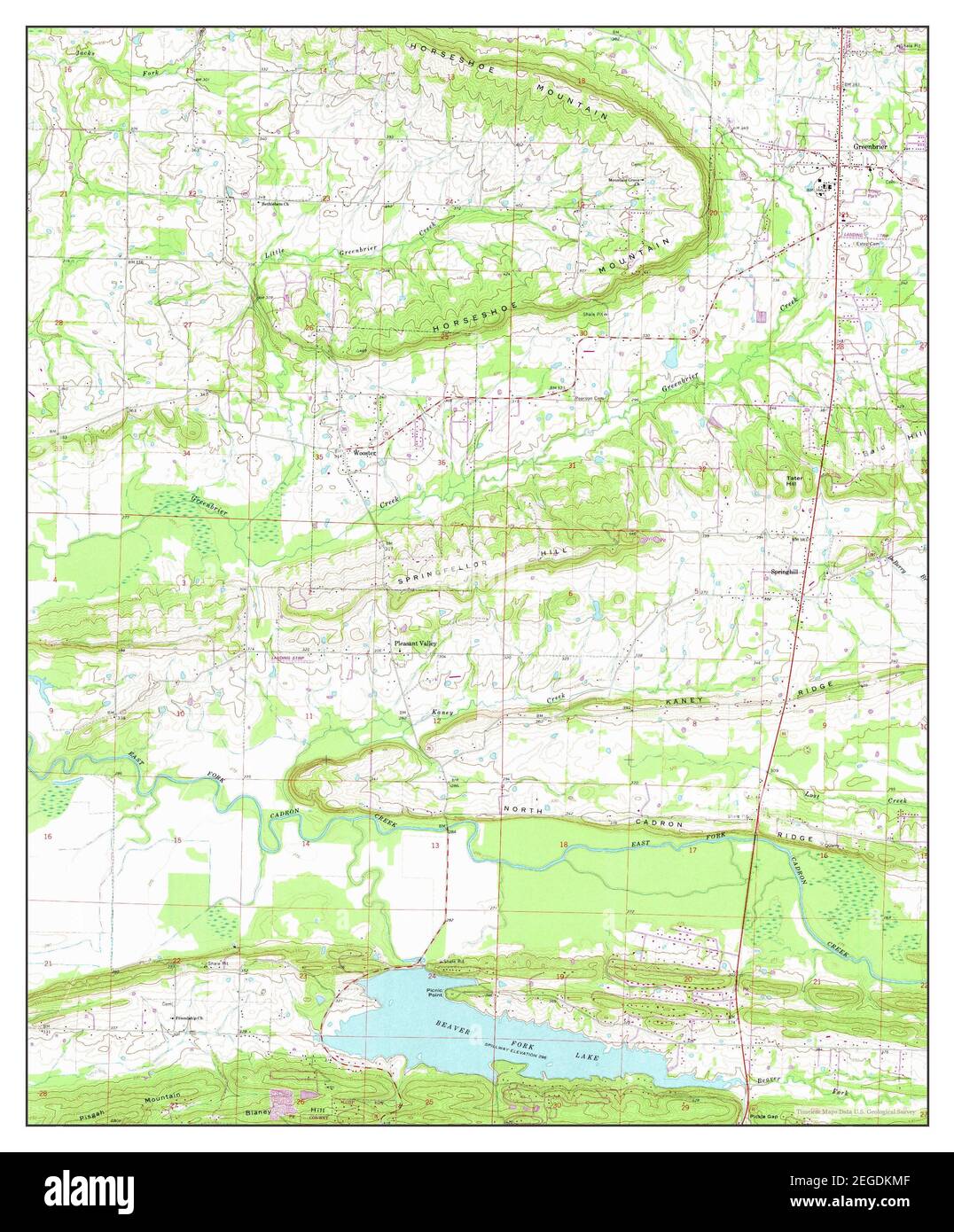 Greenbrier, Arkansas, map 1961, 124000, United States of America by
