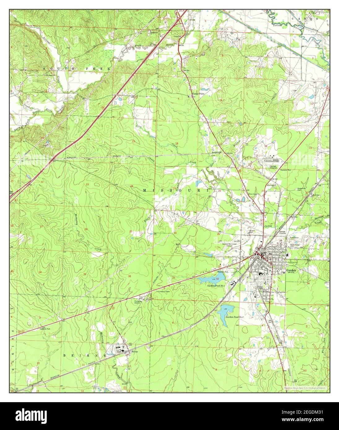 Gurdon map Cut Out Stock Images & Pictures Alamy