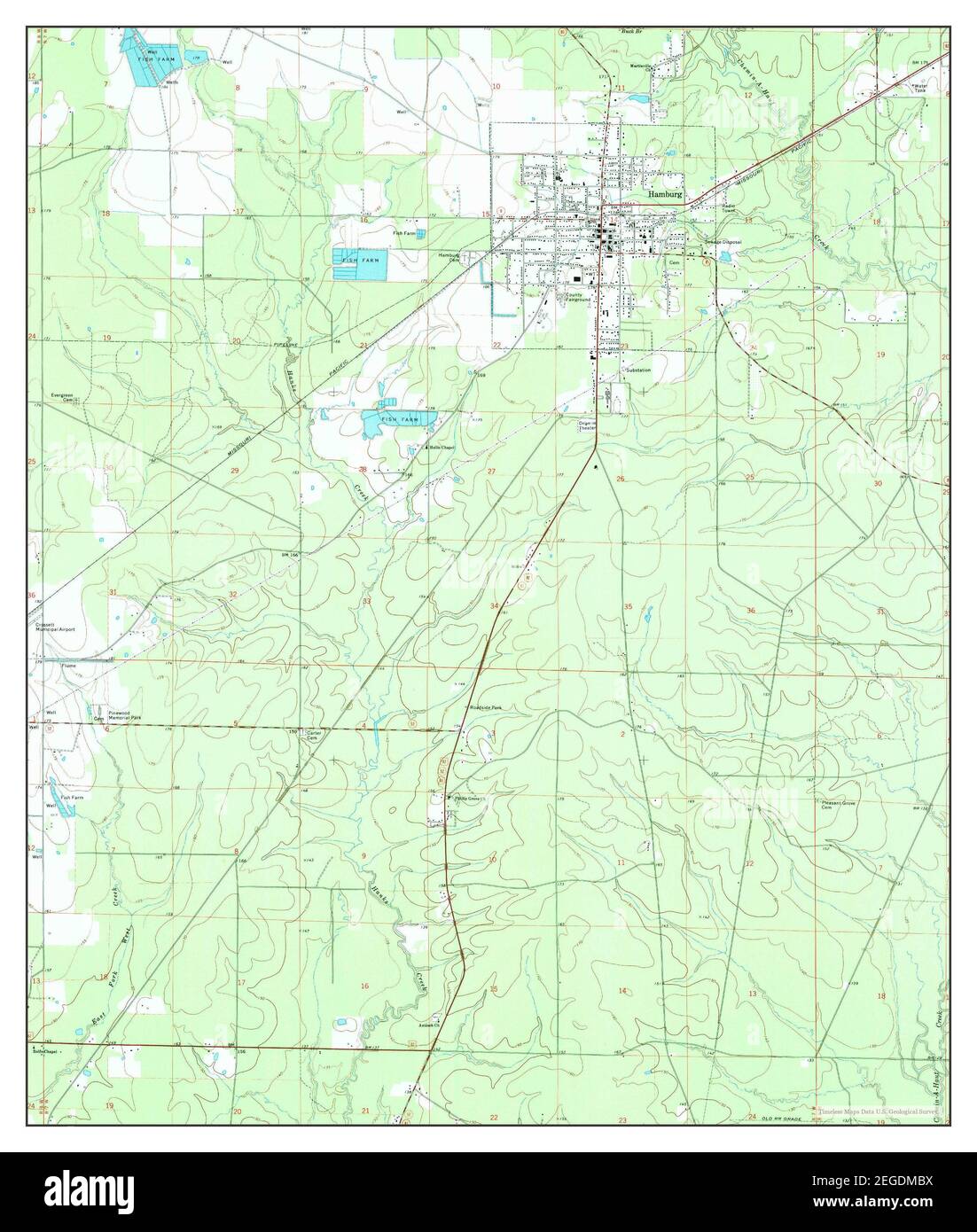 Map of hamburg arkansas Cut Out Stock Images & Pictures Alamy