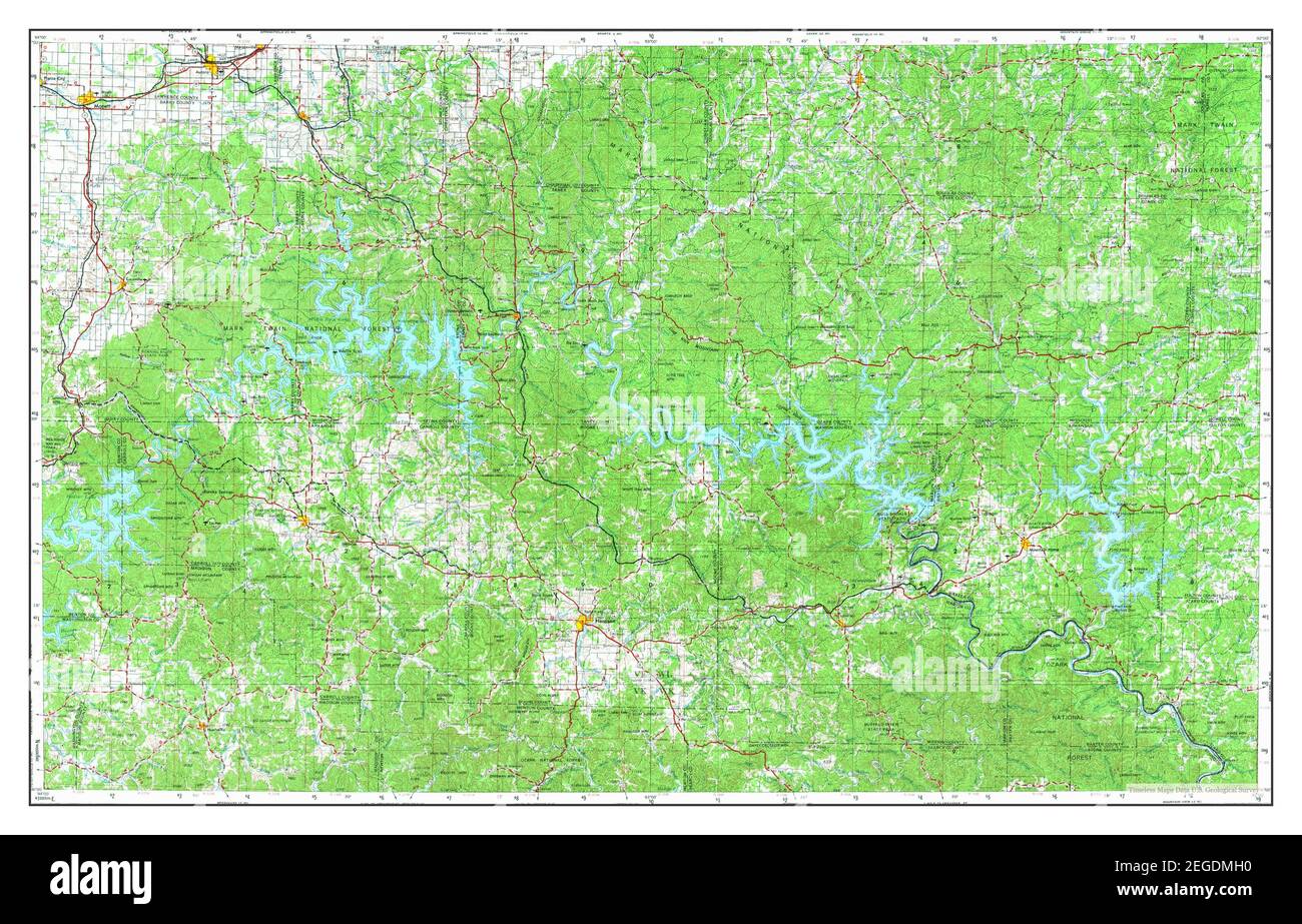 Harrison, Arkansas, map 1958, 1250000, United States of America by