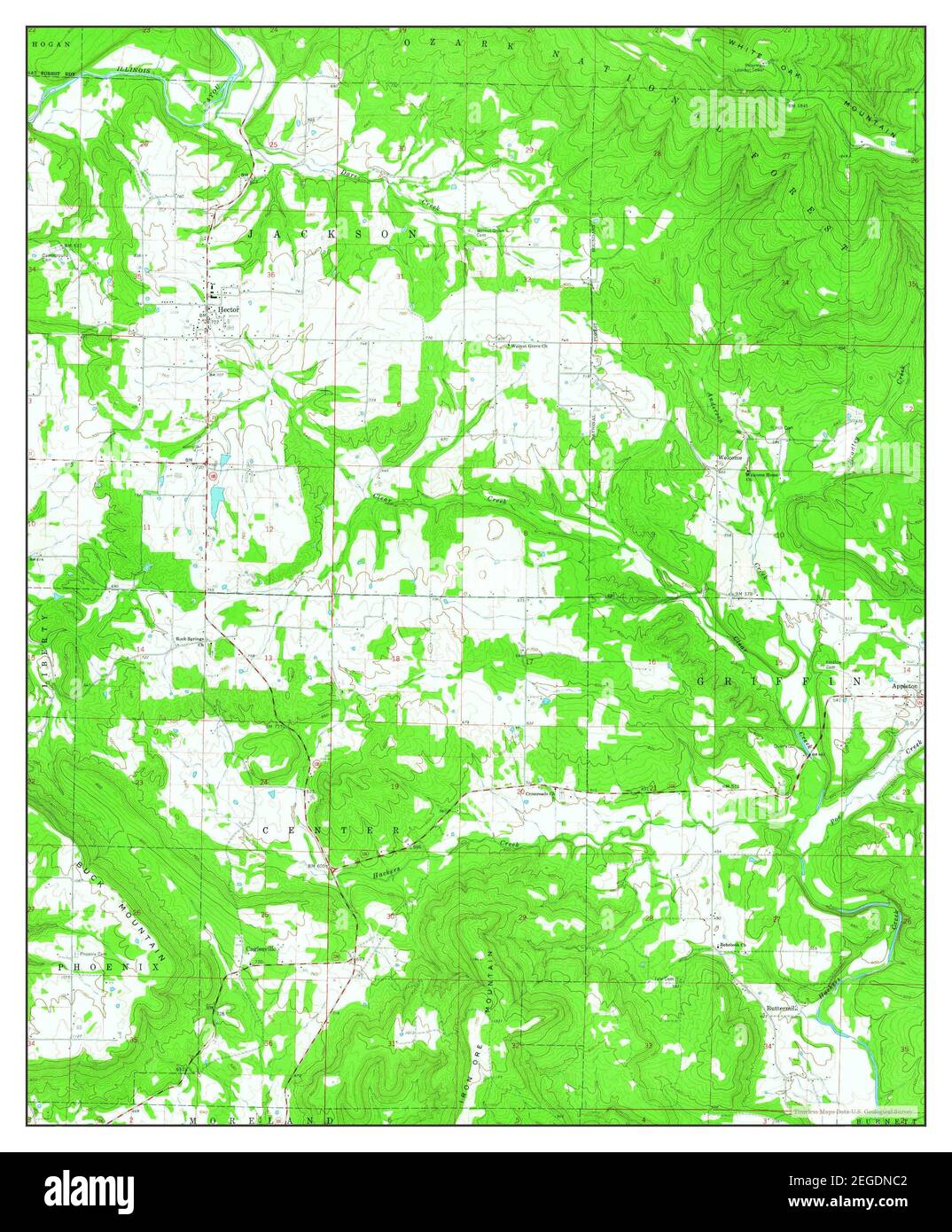 Hector, Arkansas, map 1962, 124000, United States of America by Timeless Maps, data U.S