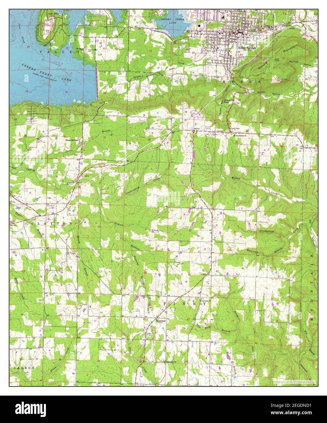 Map Of Heber Springs Arkansas Heber Springs, Arkansas, Map 1963, 1:24000, United States Of America By  Timeless Maps, Data U.s. Geological Survey Stock Photo - Alamy