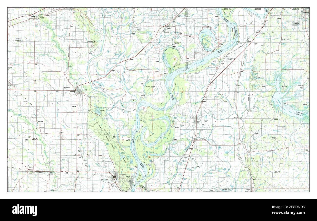 Helena, Arkansas, map 1984, 1100000, United States of America by