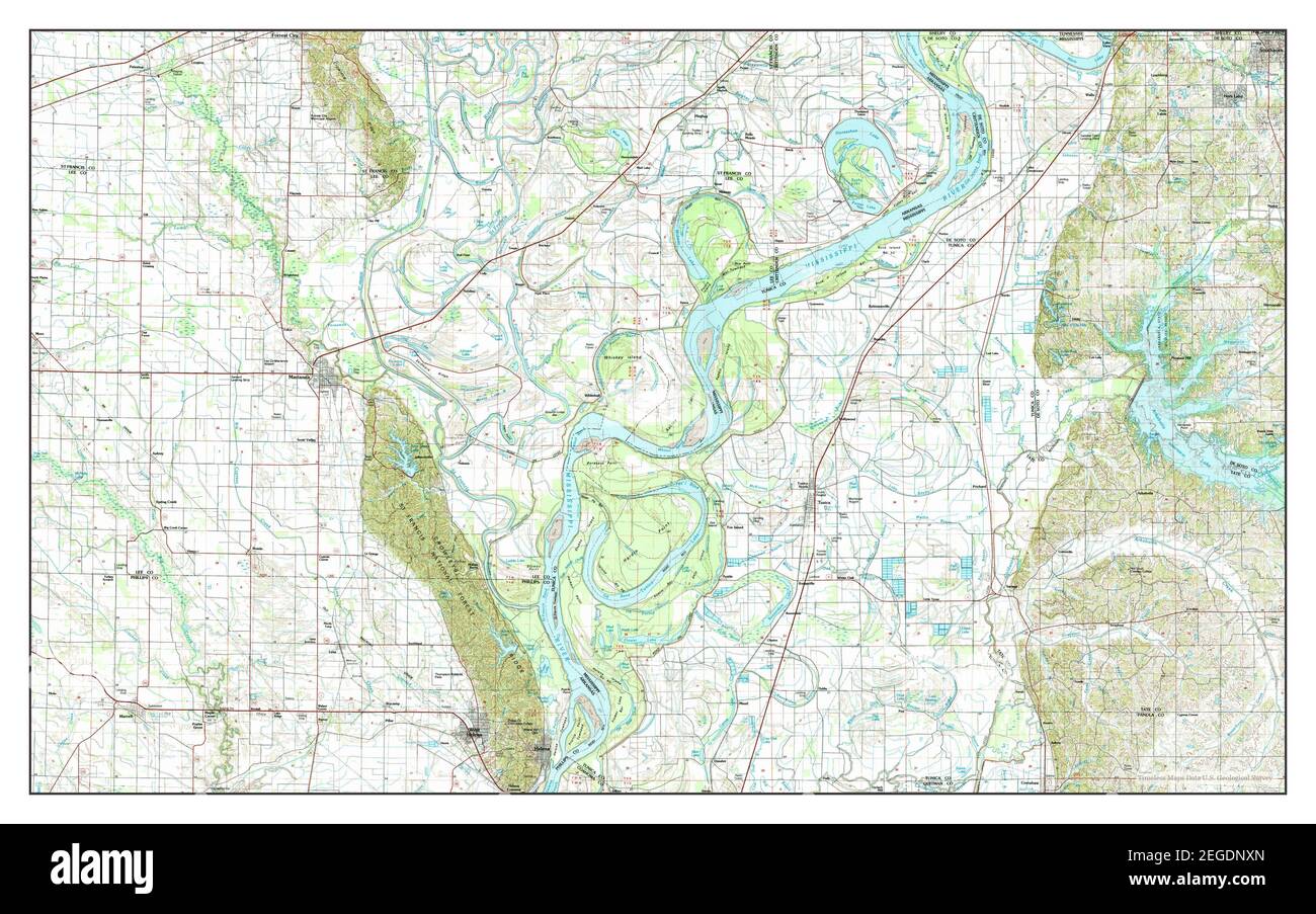 Helena, Arkansas, map 1990, 1100000, United States of America by