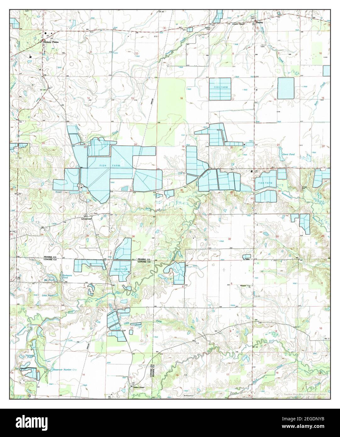 Hickory Plains, Arkansas, map 1994, 124000, United States of America by Timeless Maps, data U.S
