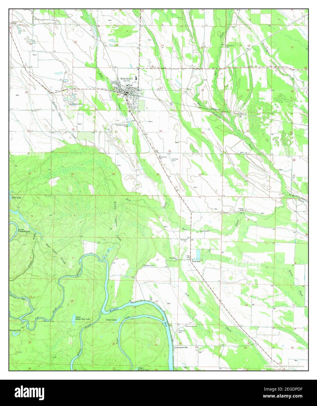 Holly Grove, Arkansas, map 1971, 124000, United States of America by