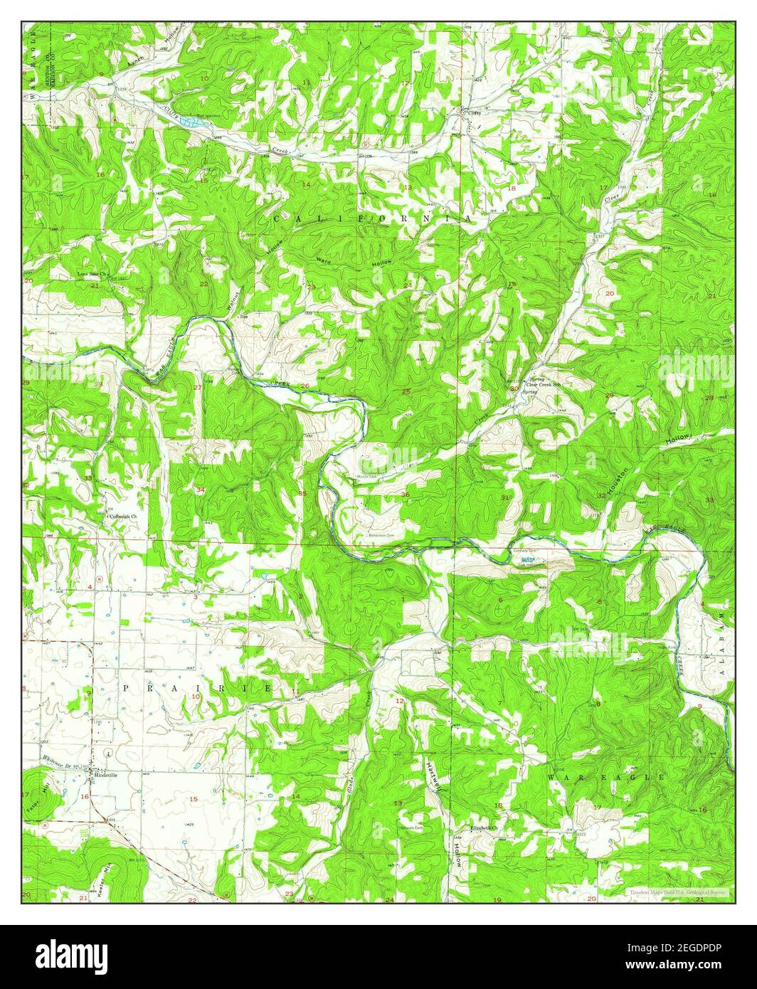 Hindsville, Arkansas, map 1958, 124000, United States of America by