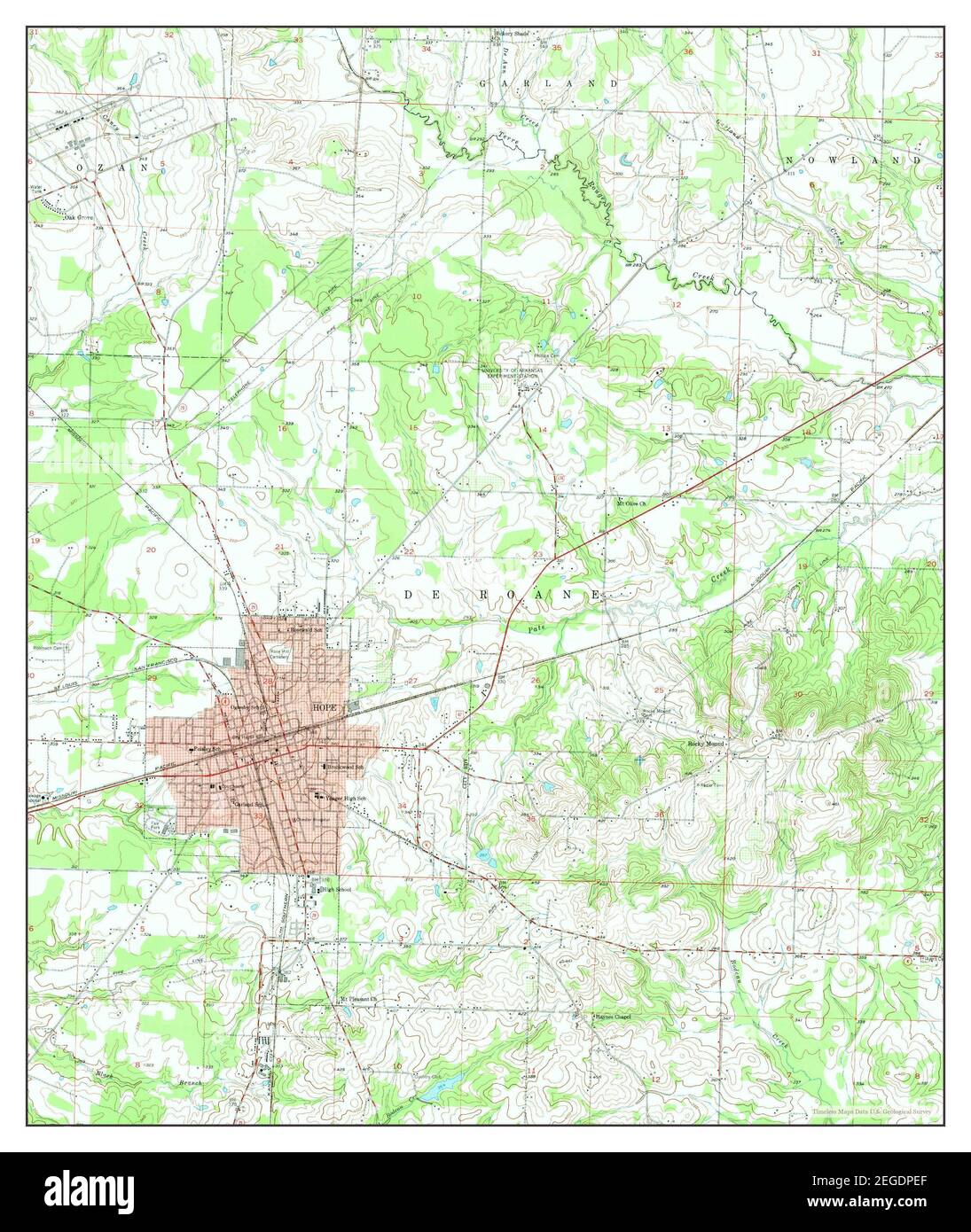 Hope arkansas map hires stock photography and images Alamy