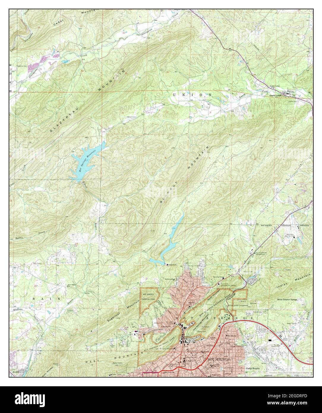 Hot Springs North, Arkansas, map 1966, 1:24000, United States of ...