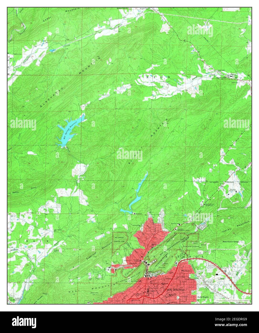 Map of hot springs arkansas hi-res stock photography and images - Alamy