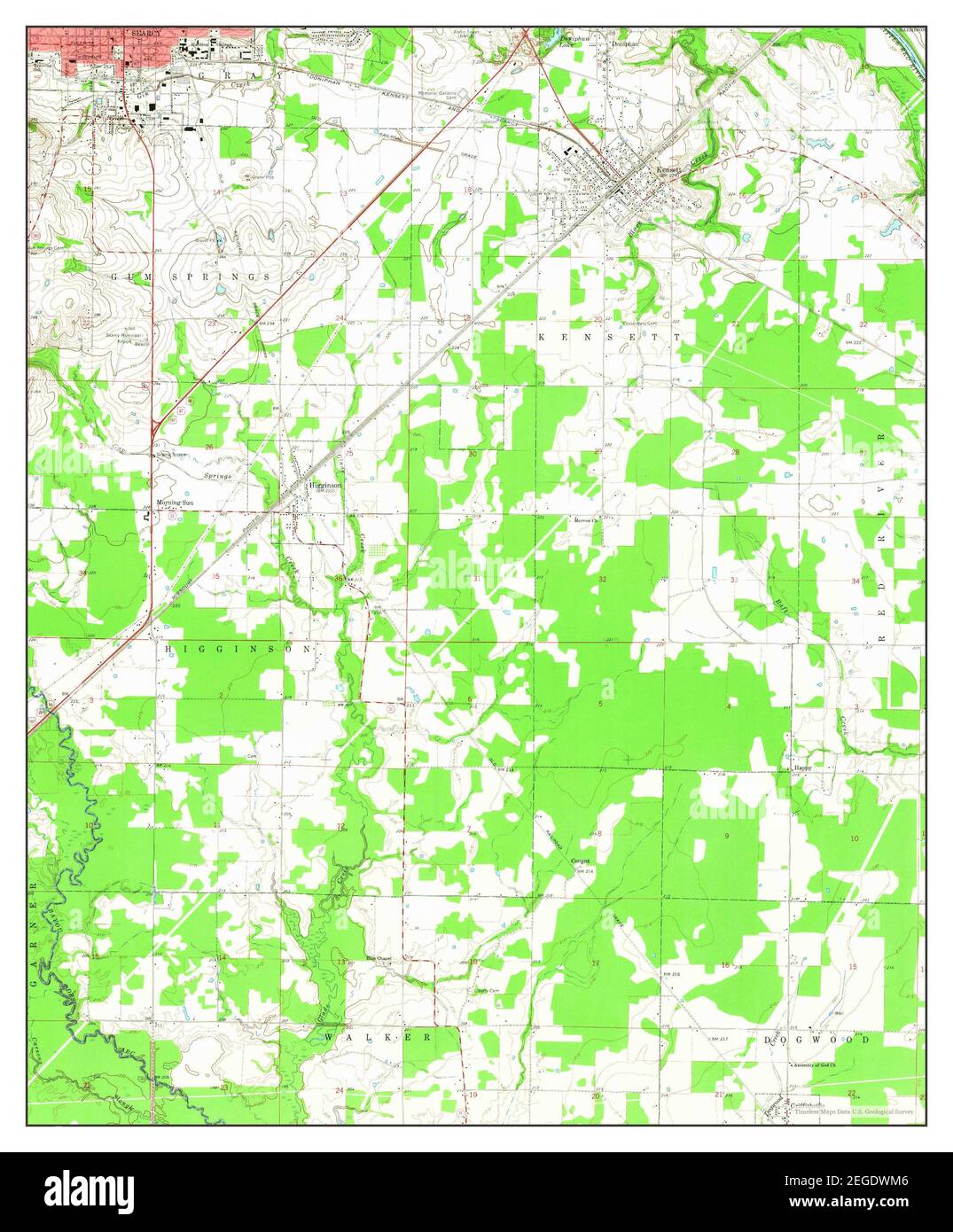 Kensett, Arkansas, map 1964, 124000, United States of America by