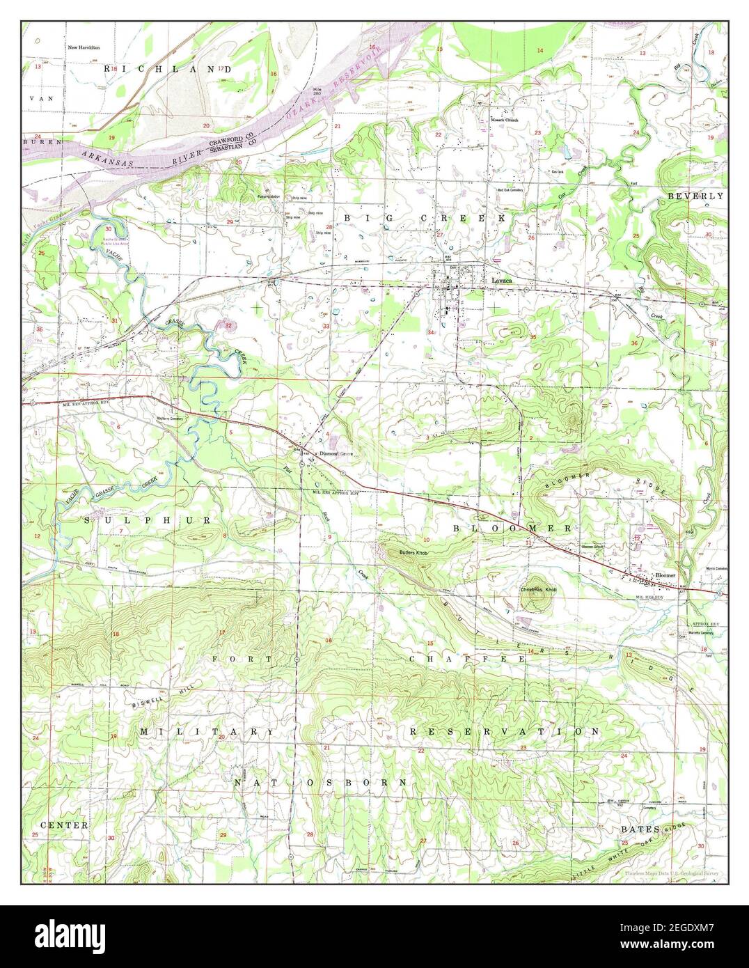 Lavaca, Arkansas, map 1947, 124000, United States of America by