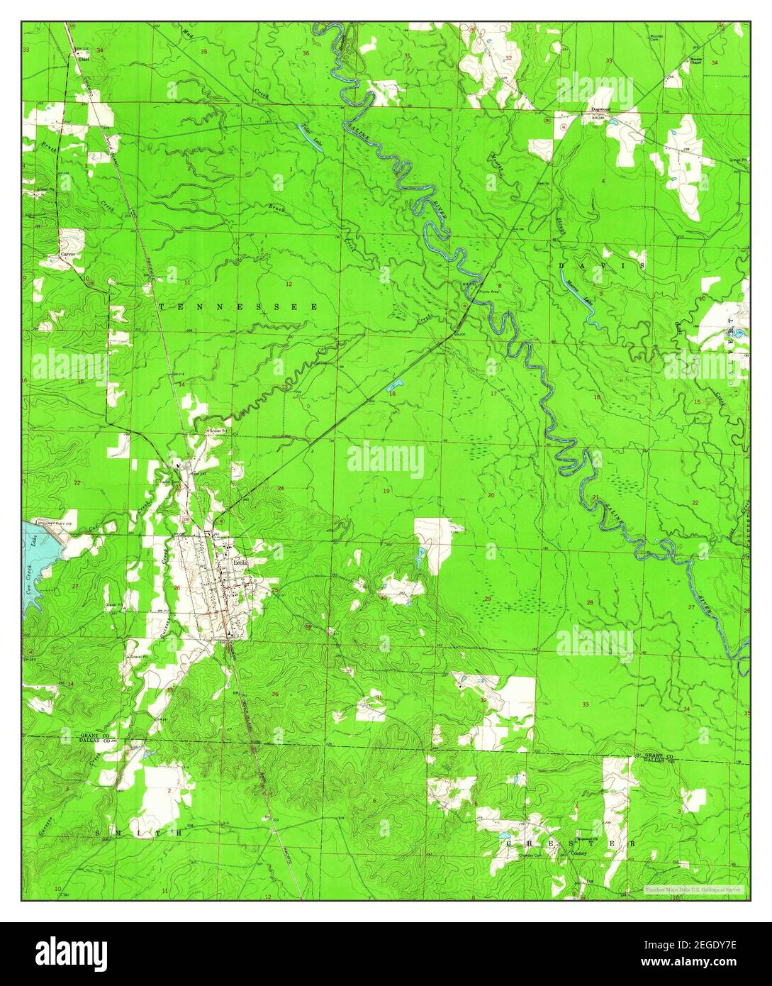 Leola, Arkansas, map 1965, 124000, United States of America by