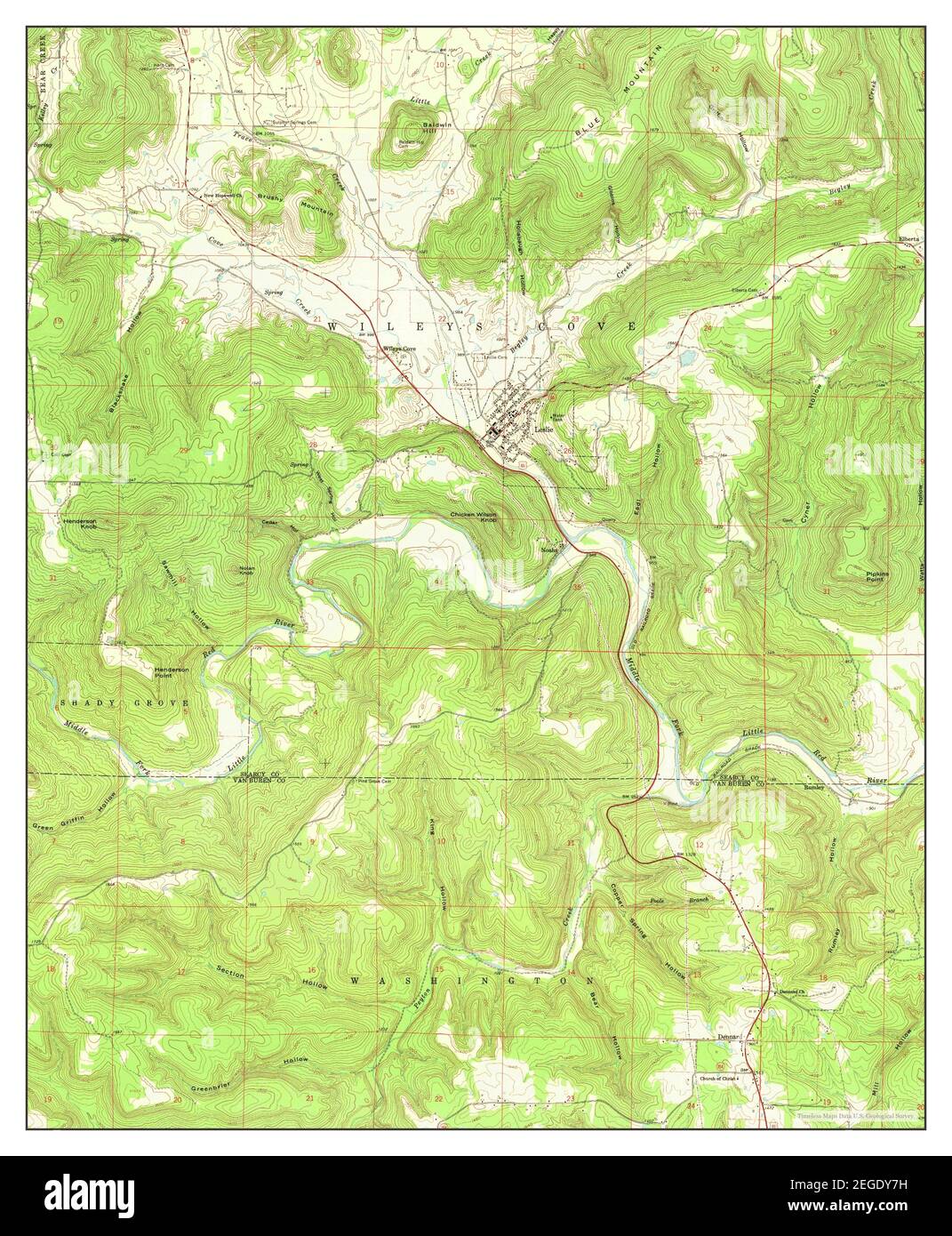Leslie, Arkansas, map 1963, 124000, United States of America by Timeless Maps, data U.S
