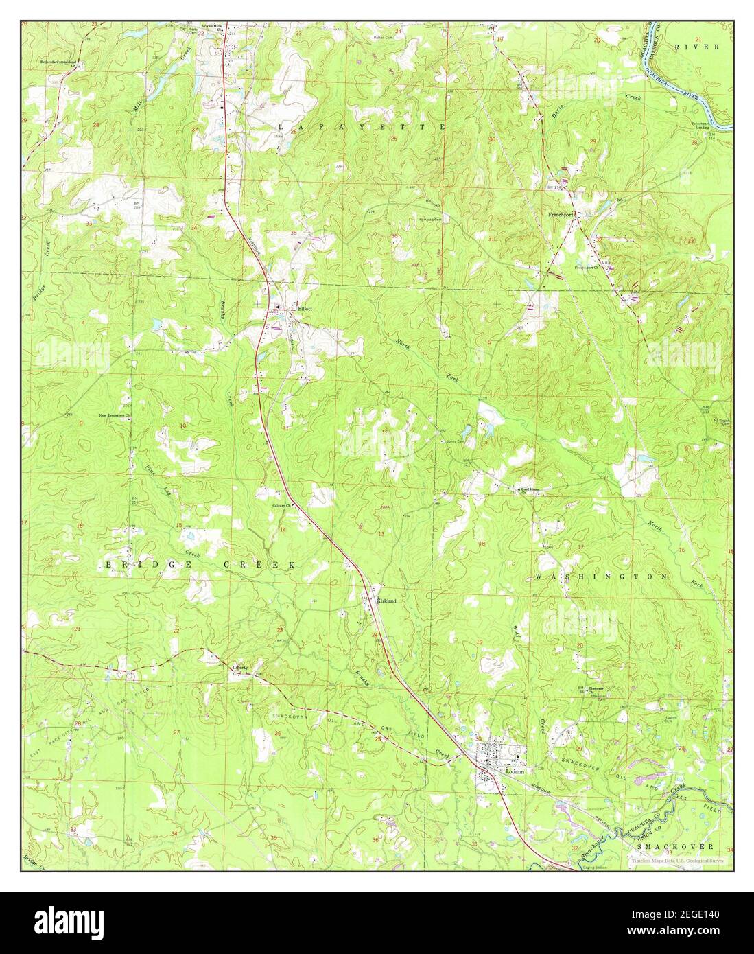 Louann, Arkansas, map 1962, 124000, United States of America by