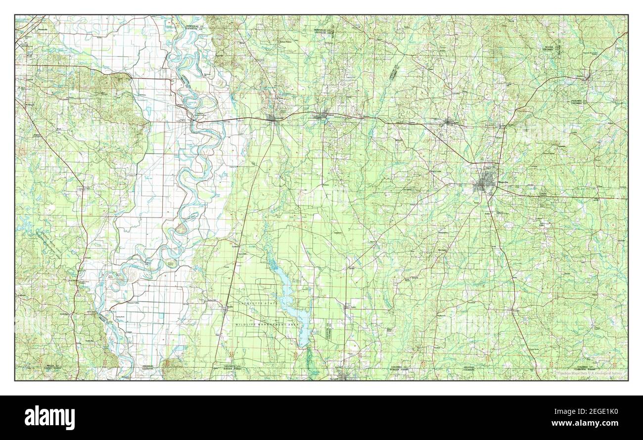 Magnolia, Arkansas, map 1986, 1100000, United States of America by