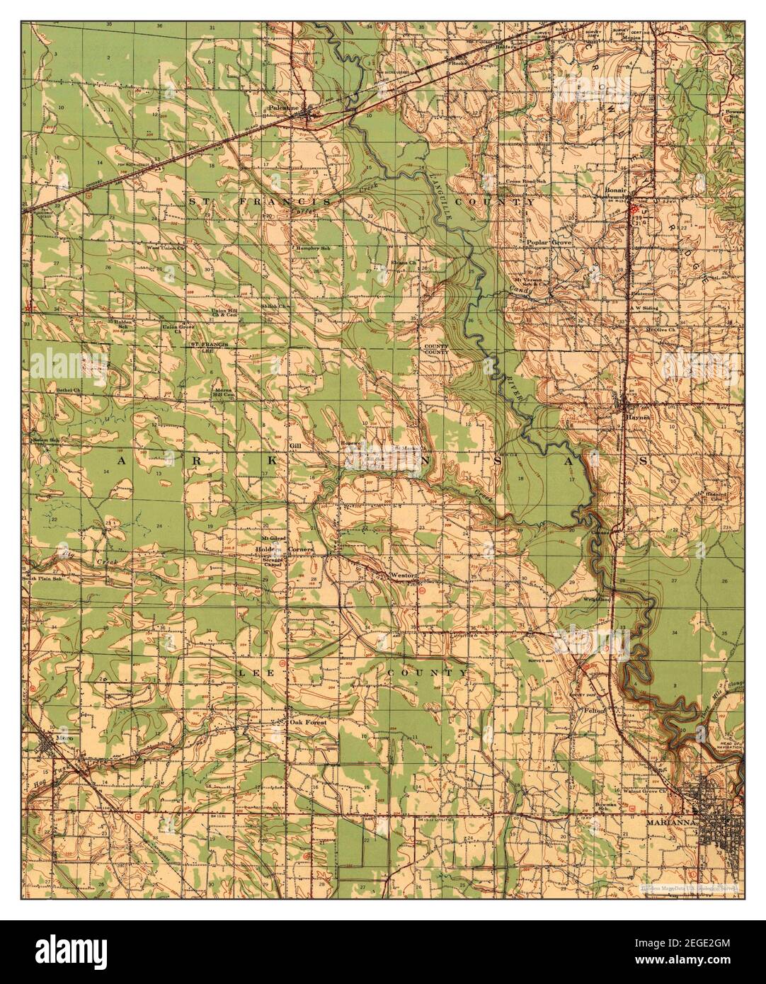 Marianna, Arkansas, map 1940, 162500, United States of America by