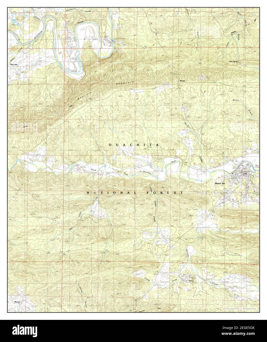 Mount Ida, Arkansas, map 1986, 124000, United States of America by