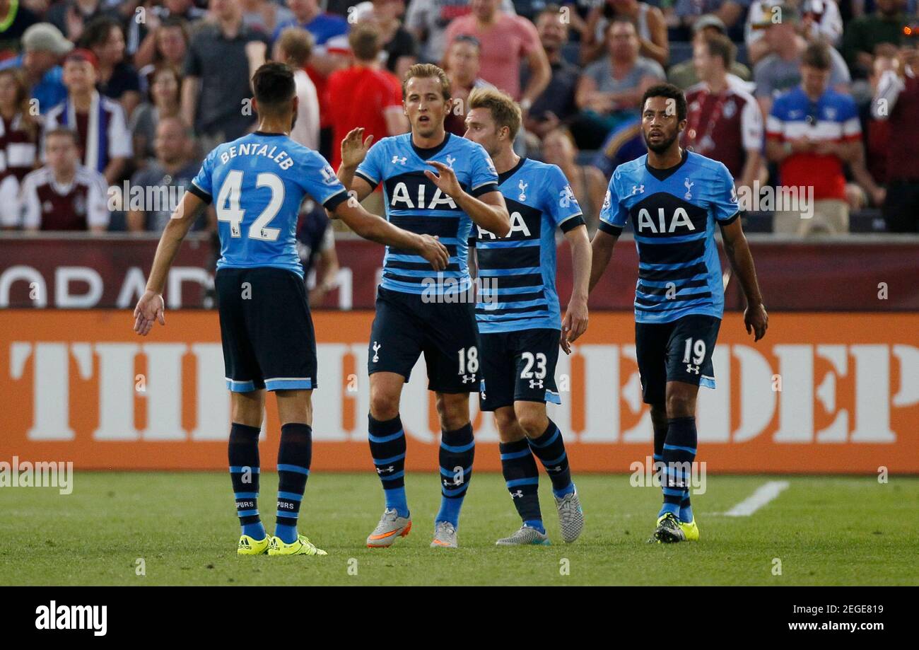 Football - MLS All-Stars v Tottenham Hotspur - AT&T MLS All Stars Game - Pre Season Friendly - Dick's Sporting Goods Park, Colorado, United States of America - 15/16 - 29/7/15  Tottenham Hotspur's Harry Kane celebrates scoring their first goal  Action Images via Reuters / Rick Wilking Stock Photo