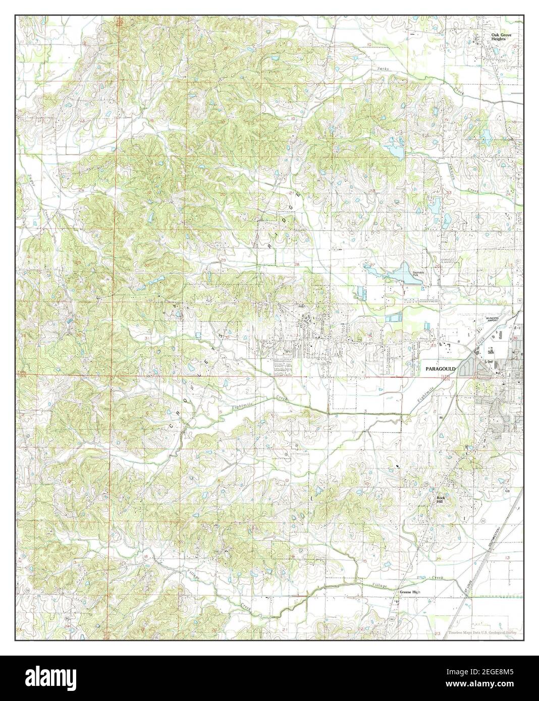 Oak Grove Arkansas Map Paragould Arkansas Map High Resolution Stock Photography And Images - Alamy