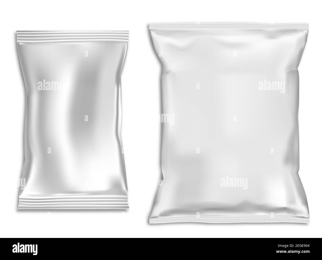 Plastic packaging sachet bag transparent empty Vector Image