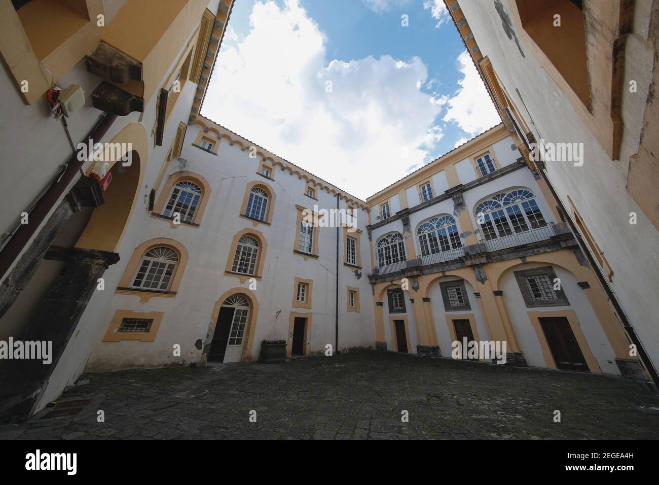 Octavian, Italy. 18th Feb, 2021. Castello Mediceo di Ottaviano known for being the home of Raffaele Cutolo, boss of the new organized Camorra. Credit: Independent Photo Agency/Alamy Live News Stock Photo