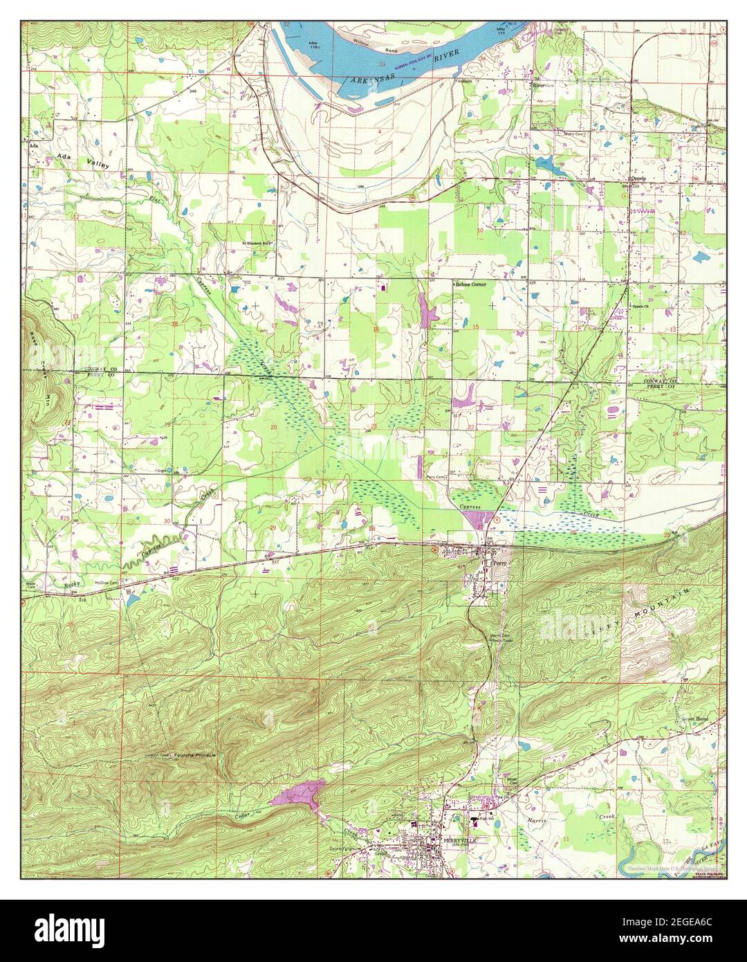 Perryville arkansas map Cut Out Stock Images & Pictures Alamy