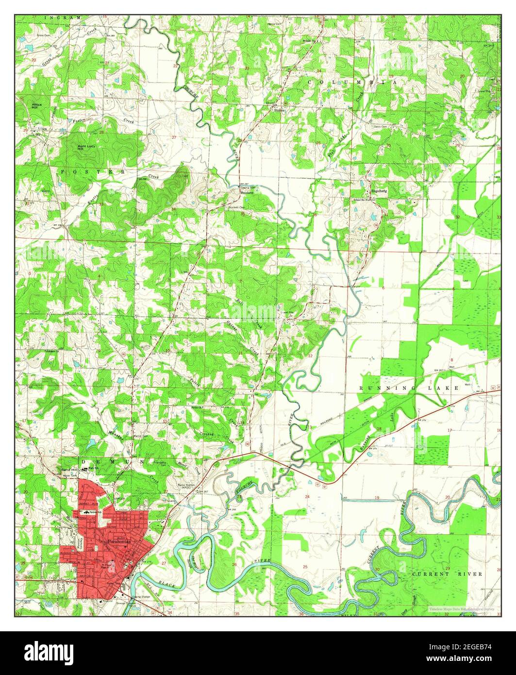 Pocahontas arkansas map hires stock photography and images Alamy