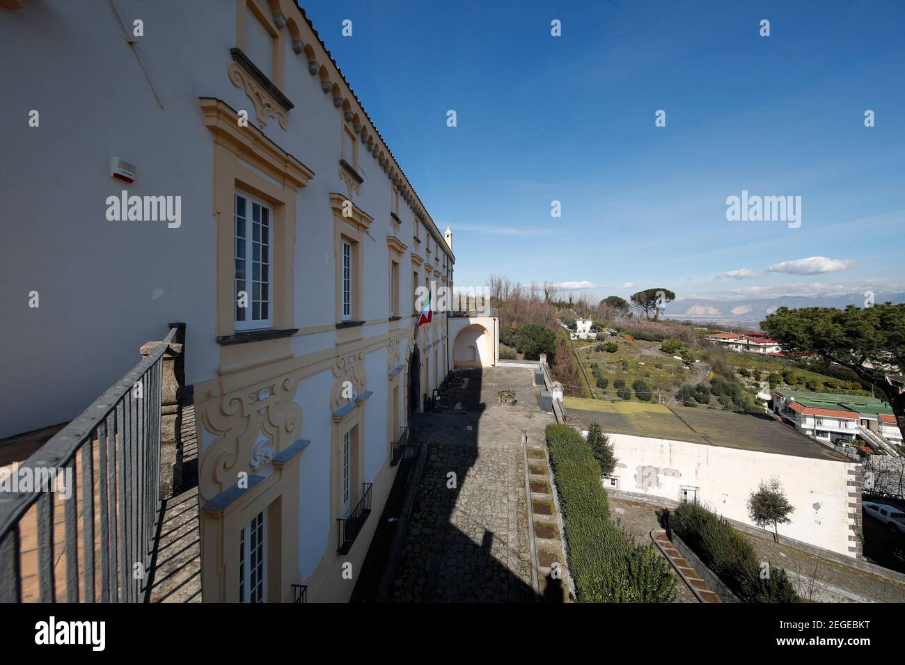 Octavian, Italy. 18th Feb, 2021. 2/18/2021 - Castello Mediceo di Ottaviano known for being the home of Raffaele Cutolo, boss of the new organized Camorra. (Photo by IPA/Sipa USA) Credit: Sipa USA/Alamy Live News Stock Photo