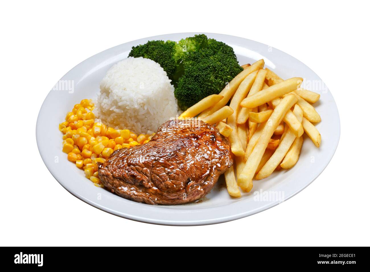Rice with potatoes and meat Stock Photo Alamy