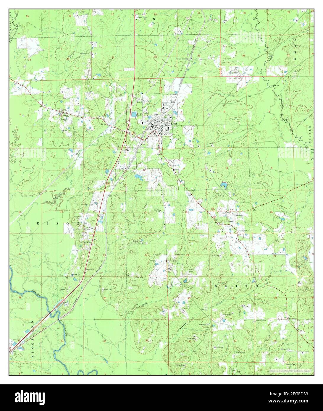 Rison, Arkansas, map 1970, 124000, United States of America by
